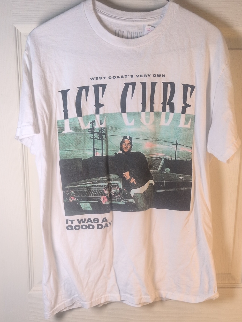 Ice Cube Graphic White Men’s Short Sleeve T‑Shirt - It Was A Good Day